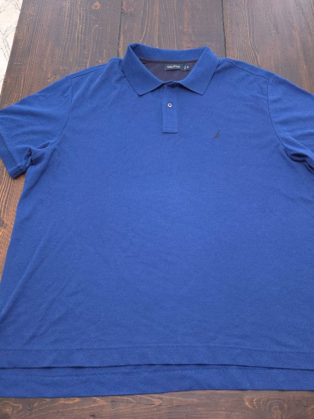 Nautica Mens Deck Polo Shirt 3XL Blue 100% Cotton Heavyweight Soft Short Sleeve